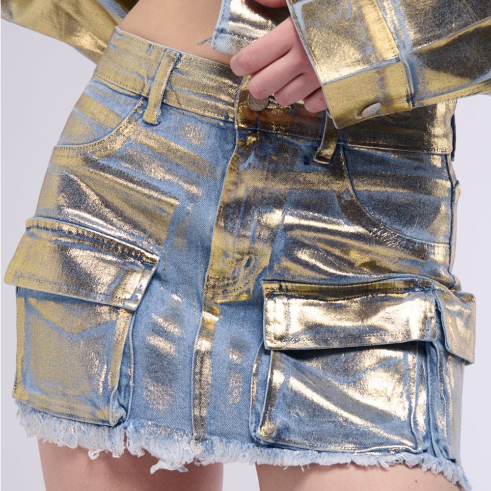 AKIRA Metallic Gold and Blue Jacket